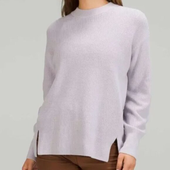 Lululemon | Merino Wool-Blend Ribbed Crewneck Oversized Sweater 4 - Picture 1 of 5